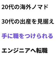 20代の海外ノマド30代の出産を見据え手に職をつけられるエンジニアへ転職